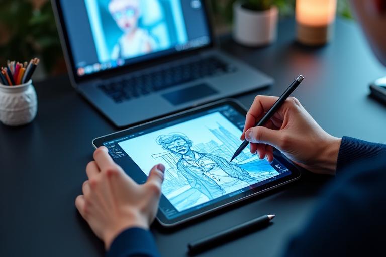 Digitales Skizzieren Tablet Workflow