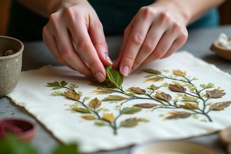 Eco Print Workshop Naturmaterialien Textil